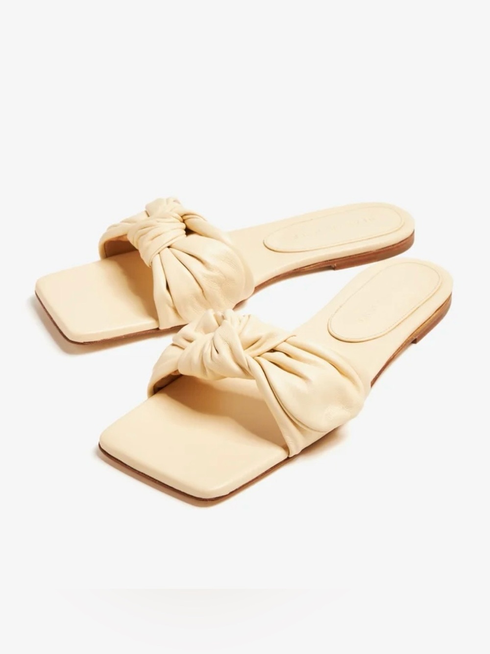 Dear Frances Knot‎ Slide Sandal Slides in Cream Ivory size 40 US 9 like new